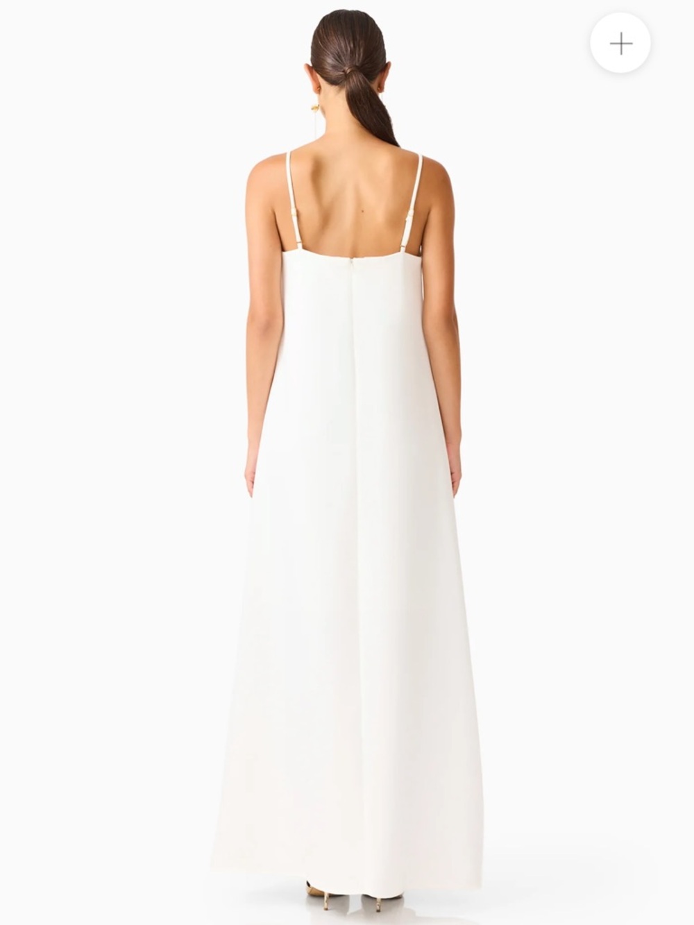 Elliatt White Maxi Dress with Red, Pink and Yellow Floral Appliqués - Picture 4 of 5